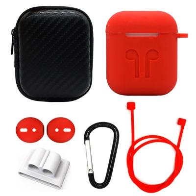 China Shockproof for apple airpods case 6 in 1, for airpods silicone case black for sale