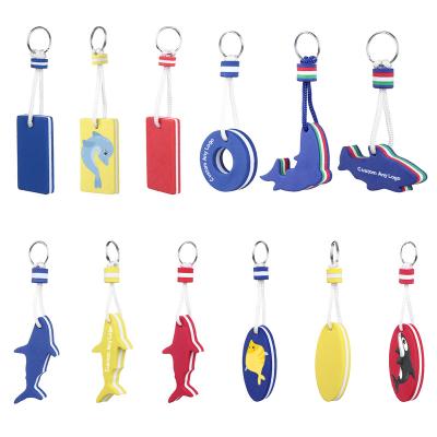 China Promotional Gift Souvenir 2022 Summer Swimming Promotional Custom Shape Logo Foam Eva Floating Boat Key Chain for sale