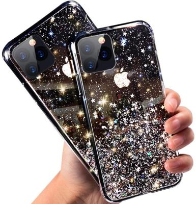 China Dirt-resistant Epoxy Star Phone Case, Dropshipping Clear Glitter Bling Sequin Cell Phone Case Cover For Iphone 11 12 pro X Max Xr Xs Max for sale