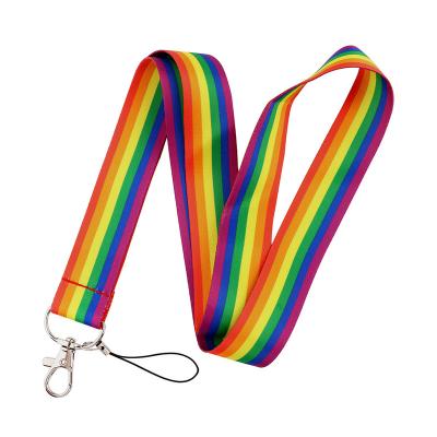 China Custom Polyester Lanyards Small Quantity, Custom Lanyard Keychain, Wholesale Custom Rainbow Lanyards for sale