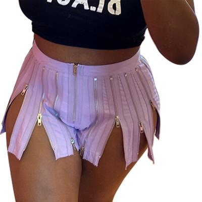 China Cowinner Breathable Women's Sexy Zipper Patchwork High Waisted Above Knee Pencil Mini Skirt Clubwear Bodycon for sale