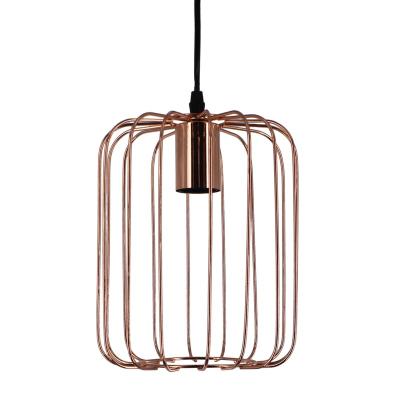 China Eco-friendly Modern High Ceiling Office Hanging Nordic Decorative Geometric Metal Wire Pendant Lamp Light For Dining for sale