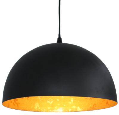 China Newly-designed black Irion pendant lamp with interior gold leaf for sale