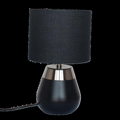 China Contemporary New Fashion Led Small Desk Light Decoration Lighting Metal Base TC Fabric Shade Touch Table Lamp For Bedroom for sale