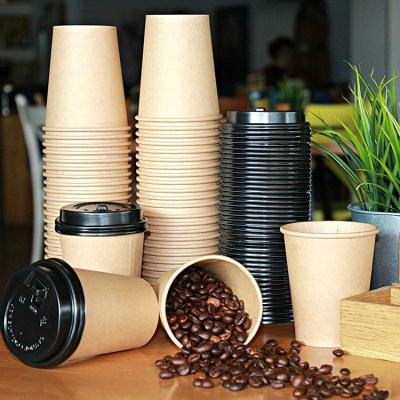 China Customized Design Food Grade Disposable Hot Drink Disposable Paper Cups for sale