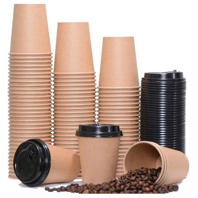 China China Best Biodegradable PLA Paper Material and Double Wall Style Coffee Paper Cup for sale