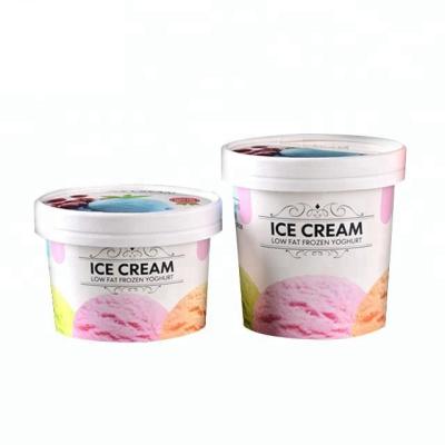 China 2oz 10oz 16oz Disposable Biodegradable Frozen Yogurt Paper Ice Cream Custom Printed Cup for sale