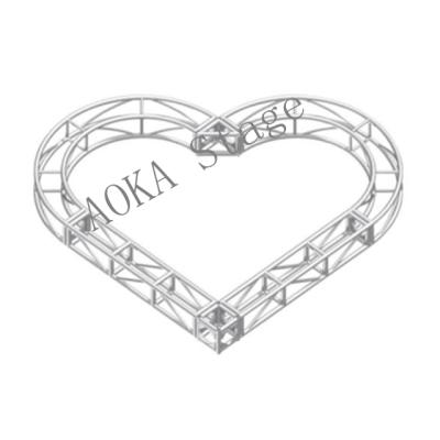 China Events Customized Heart Shape Light Truss For Concert And Wedding for sale