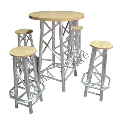 China Strong Events Factory Price Steel Bar Table And Chair Set Display for sale