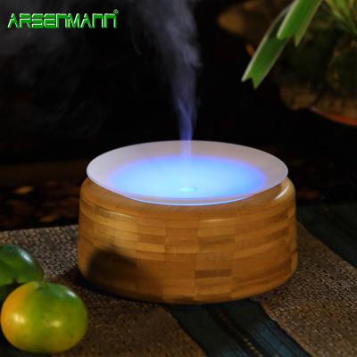 China Color Changing Bamboo Wood Color Changing LED Light Factory Direct Sale 2022 Cold Mute RGB Mist Aroma Diffuser for sale