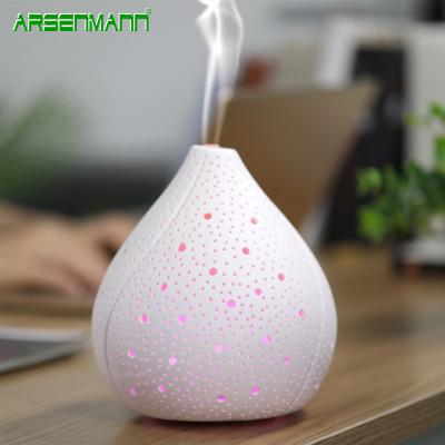 China Color Changing Popular Exclusive Low LED Light Switch Portable Ceramic Stone 100ml Aroma Air Aroma Diffuser For Bedroom Table Top for sale