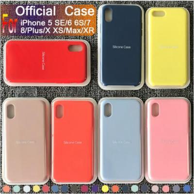 China New Model Original High Quality Silicone Case for iphone 12 pro 7 max 8 plus phone case for iphone XS XR 6S 6 plus with retail box for sale