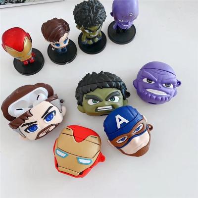 China Eco-Friendly For Airpods Pro Cute 3D Cartoon Marvel Heroes Iron Man Hulk Case For Apple Airpods 1 2 3 Captain America Wireless Earphone Cover for sale