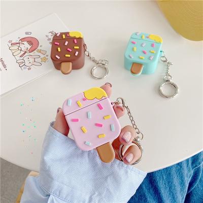 China Cute Eco-friendly 3D Summer Ice Cream Earphone Shell For Airpods 1 Wireless Earphone 2 Case For Airpods Pro Charging Box Cover for sale