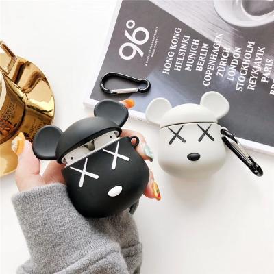 China Eco-friendly Cartoon Bear Earphone Case For Airpods Cover Protective Earbuds Skin For Apple Airpods 2 Case Cute Pattern Carry Bag for sale