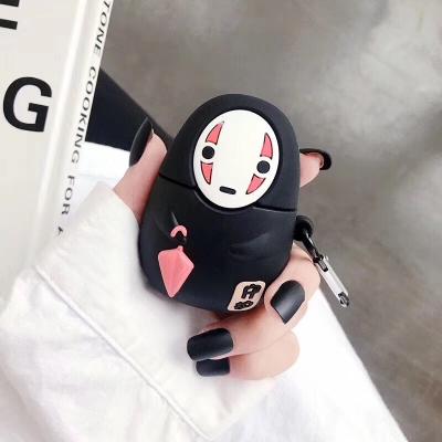 China 3D Cartoon Eco-friendly Case For AirPods Earphone Cases For Apple Airpods 2 Cute Accessories Protect Cover With Finger Ring Strap No Face Man for sale