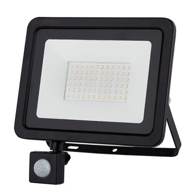 China Warehouse 50 Watt LED Flood Light With Portable PIR Sensor MW Sensor Flood Light for sale