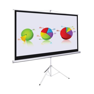 China 4:3 Tripod 100 Inch Movable Position Tripod Floor Standing Projector Screens for sale