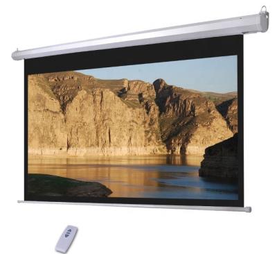 China Electric motorized ceiling-recessed projection screen can control the screen using built-in switch or remote controller for sale