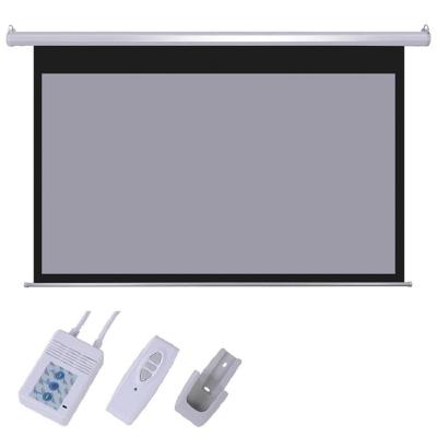 China Business Motorized Projector Screen Indoor Wall Mounted Projector Screen 100 Inches For Home Cinema for sale