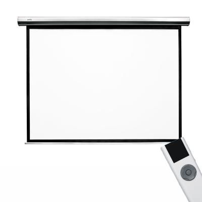 China Convenient 150 Inch Multi-inch Projector Screen Wholesale Electric Remote Control Projection Screen for sale