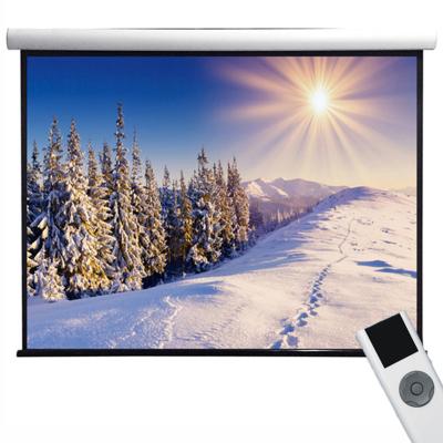 China 100inch View 16:9 Ceiling Hanging Motorized Projector Screen For Home Cinema Or Education for sale