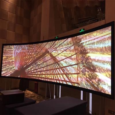 China View 180/220/360 Degree Large Curved Projector Screen Cylindrical Projection Screen For Flight Simulator for sale