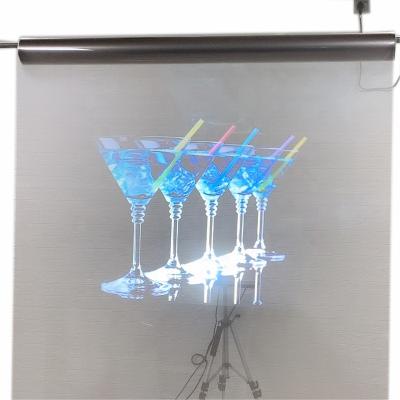 China Self Adhesive Projection Film Advertising Holographic 3D Rear Adhesive Projector Screen For Store Window for sale