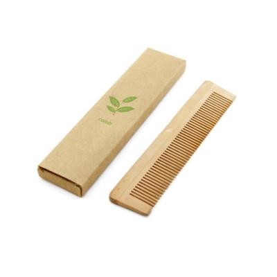 China Eco - Friendly Bamboo Home Hotel Spa Hair Removal Comb In Recycled Paper Box for sale