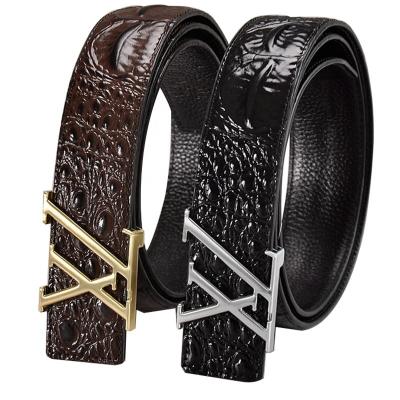 China Decoractive Factory Fashion Brand Men Genuine Leather Fashionable Luxury Famous Designer Belts for sale