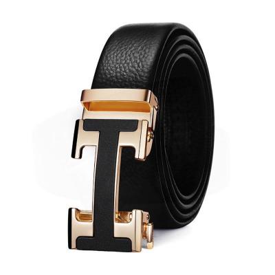 China New Decoractive Men's Genuine Cowhide Leather Belt Automatic Buckle Belt Strong And Durable For Men for sale