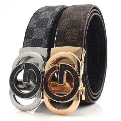 China Hot Selling Decoractive Letter Letter Buckle Men's Automatic Belt Buckle Leather Belt Fashion Trend For Men for sale