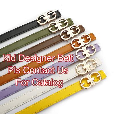 China Decoractive famous brand kids belt with fashionable letters and 2-8 years old boys and girls designer belts for sale