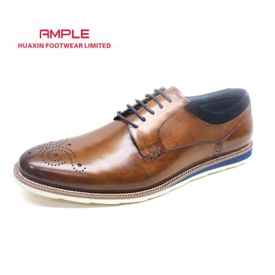 China Brown Leather Breathable Nice Men Official Leather Formal Shoes for sale