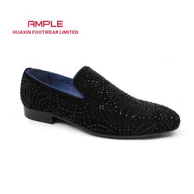 China Fashion Trend Sede Shoes With Black Diamond Italian Design Mens Full Shoe For Men for sale