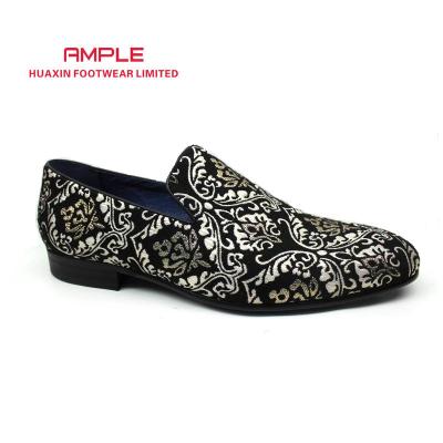 China Fashion Trend Print Flower On Top Italian Design Handmade Wedding Shoes For Men Formal Nice Shoes For Men for sale