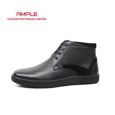 China Fashion Sneaker Men Winter Handmade Round Formal Genuine Leather Casual Ankle Boots for sale