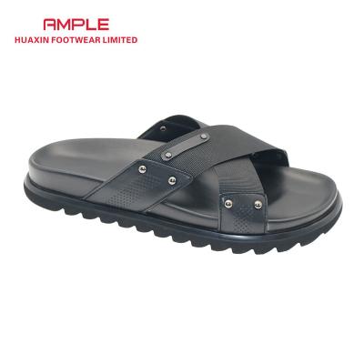 China Round Mens Genuine Leather Sandals For Summer Comfortable Men Sandals for sale