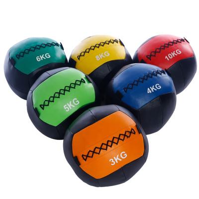 China Long Service Life Universal Durable PU Leather Cheap Mecicineball Soft Fitness Exercise Balls for sale