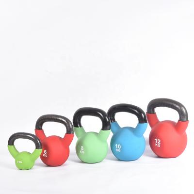 China Cast Iron Unified Weight Neoprene Kettlebell For Fitness Dumbbell Neoprene Kettlebell for sale