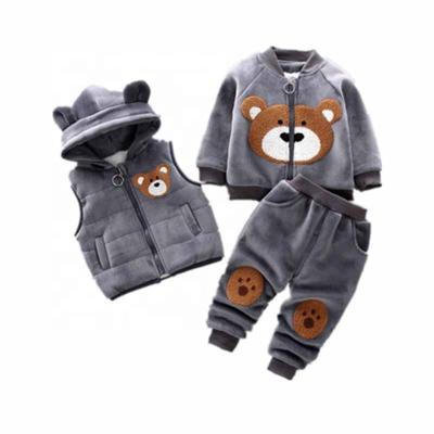 China Three-piece unisex children's clothing set Winter Mosengkw bear design children's suit cute sport casual leisure for sale