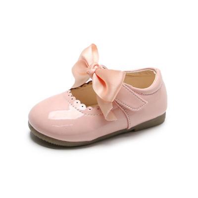 China Mosengkw Breathable 2021 Fashionable Spring Baby Toddler Casual Shoes Autumn Korean Soft Bottom Shoes Bow PU Girl Princess Shoes for sale