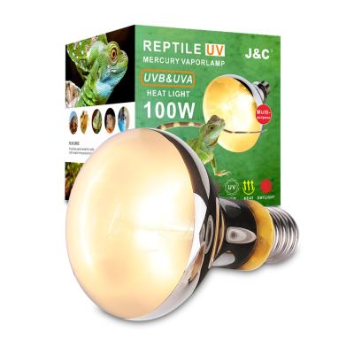 China J&C Viable Reptile UVA/UVB Mercury Vapor Lamp Heat Lamp Led Reptile Dome Lamp For Turtles Reptiles for sale