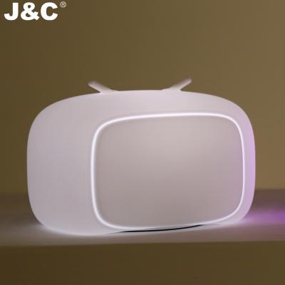 China Modern cute JNC TV shape silicone night light for kids color changing night light with touch led usb rechargeable light cute for sale