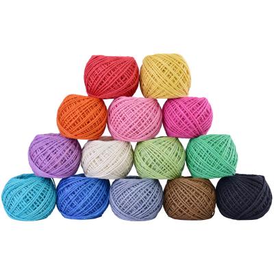 China Craft Works Colorful Jute Twine, 15 Rolls 2 Mm 3 Ply Natural Jute Twine for Artwork, DIY Crafts for sale