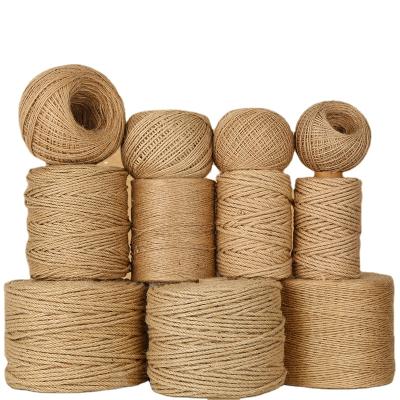 China Craft Works 1-14 Millimeters Natural Jute Twine, 328 Feet Twist Twine for DIY Art Crafts, Gardening, Gift Wrapping, Packaging Materials (Nature Brown) for sale