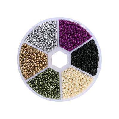 China Jewelry Making 5000pcs 2mm Glass Seed Beads In Round Plastic Box For Bracelets Jewelry Making And Crafts for sale