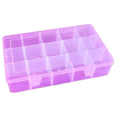 China Viable plastic storage box with 15 dividers for sale