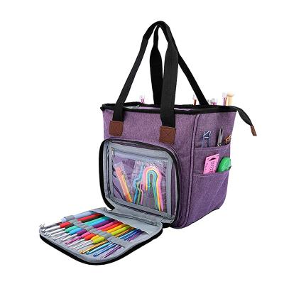 China Viable Knitting Organizer Tote Bag Portable Storage Bag for Yarns for sale