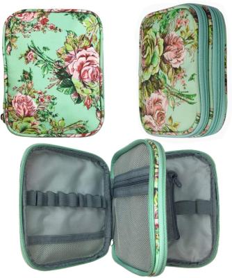 China New Sustainable Crochet Hook Case Without Hooks And Accessories, Zipper Storage Organizer Bag With Web Pockets For Various Crochet Needles/K for sale